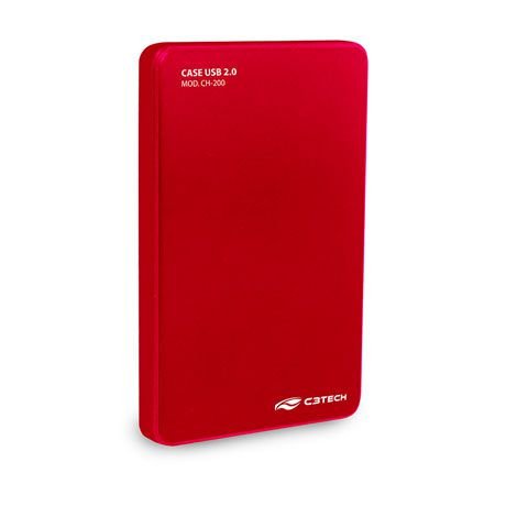 case p/hd 2,5'' usb 2.0 vermelho ch-200bk c3 tech