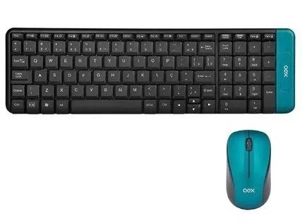 combo wireles teclado e mouse blend tm404 preto/verde 487206 oex