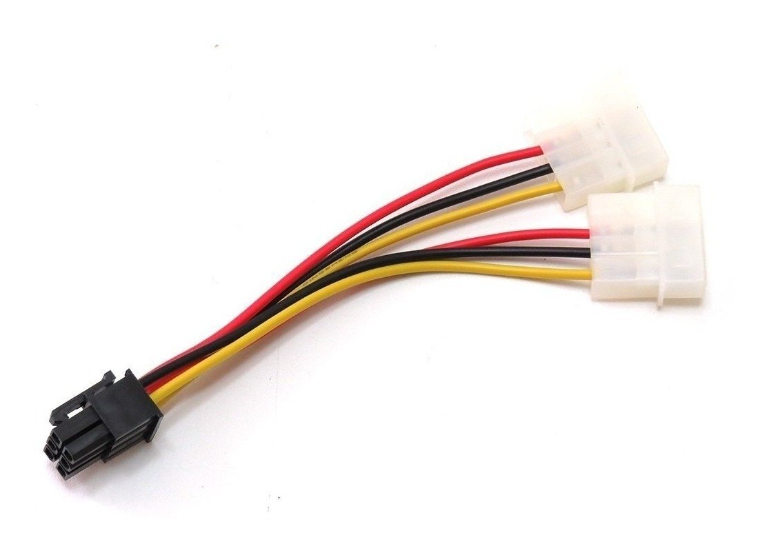 Cabo De ForÃ§a Para Placa De Video 6 Pinos Adaptador De Fonte