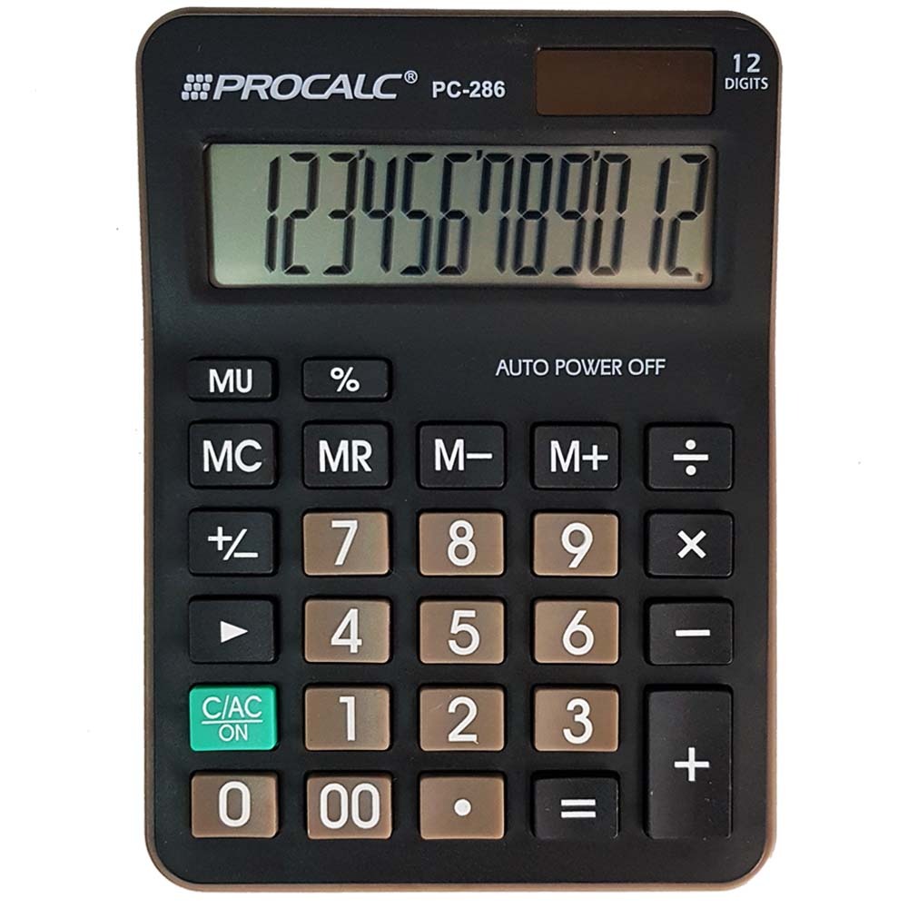 calculadora de mesa 12 digitos pc286 procalc