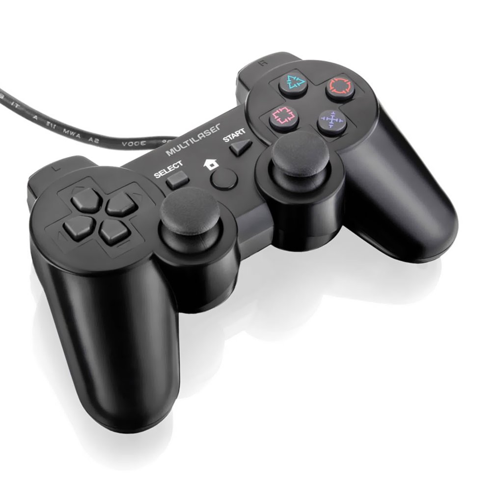 Controle Multilaser Dualshock PS3/PS2/PC