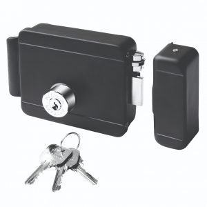 Fechadura ElÃ©trica Soprano Preta 12v Chave Multiponto Preta ...