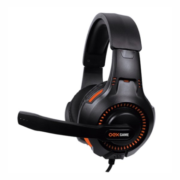 headset gamer gorky hs4 13 p/ ps4/xbox one/ pc preto/laranja p3 oex