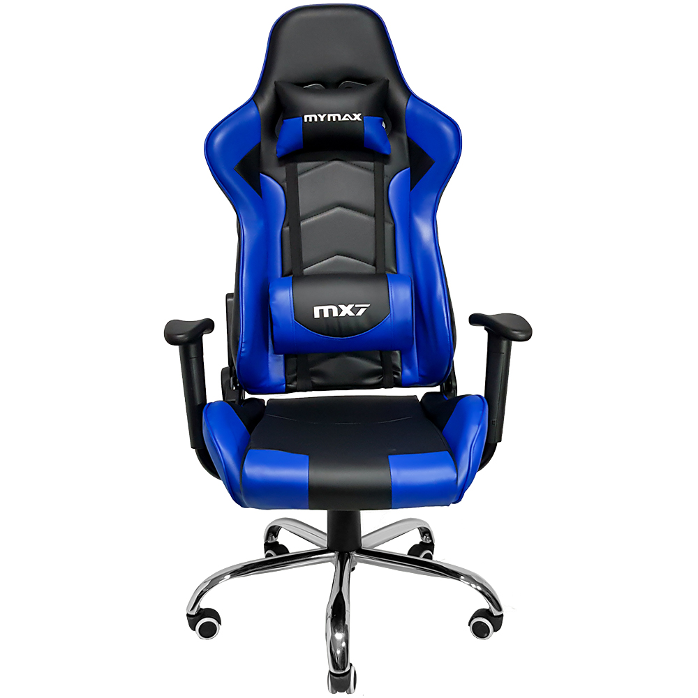 Cadeira Gamer MX7 Giratória Preto/Azul